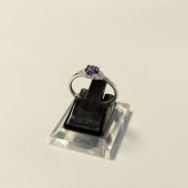 Purple Aura Silver Ring