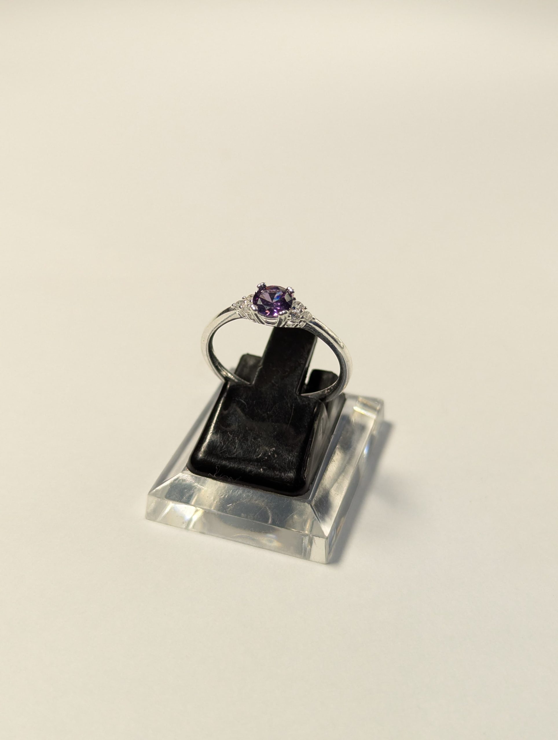 Purple Aura Silver Ring Purple Aura Silver Ring