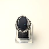 The Black Onyx Sentinel Silver Ring