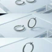 925 Sterling Silver Textured Hoop Earrings for Women925 Sterling Silver Textured Hoop Earrings for Women