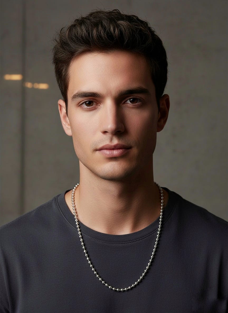 Zarqash Urban Bead 925 Sterling Silver Men’s Chain Zarqash Urban Bead 925 Sterling Silver Men’s Chain