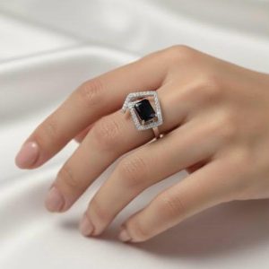 The Zenith Round Halo Ring: Brilliance in 925 Sterling Silver