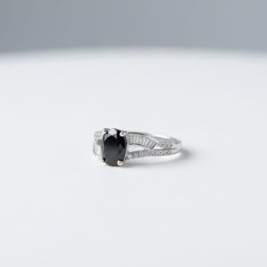 Zarqash Silver Black Stone Ring