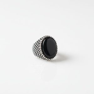 The Black Onyx Sentinel Silver Ring