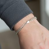 925 Sterling Silver Men’s Cuban Link Bracelet