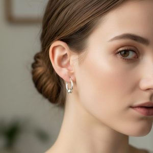 925 Sterling Silver Ball Hoop Earrings for Women