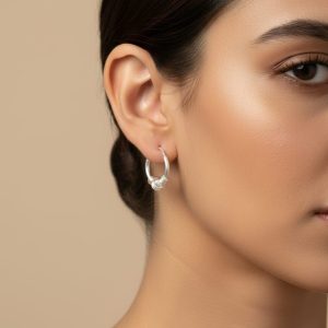 925 Sterling Silver Bali Style Hoop Earrings for Women